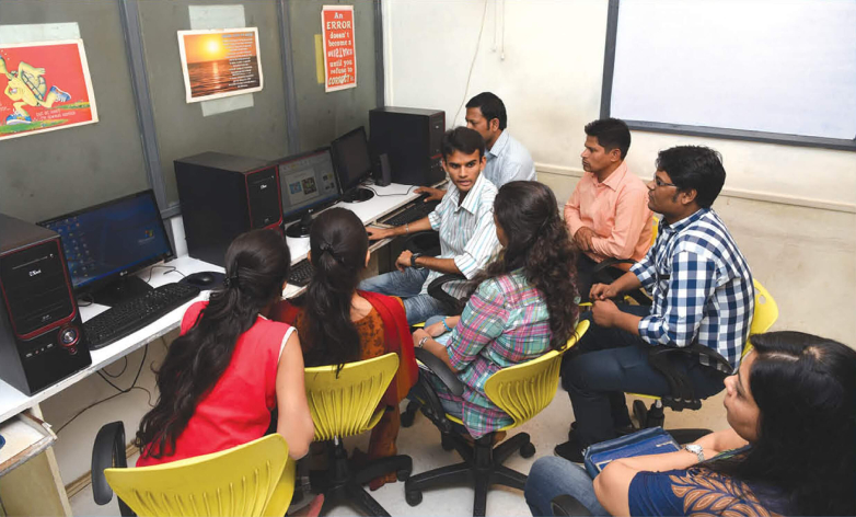 Students in a computer lab